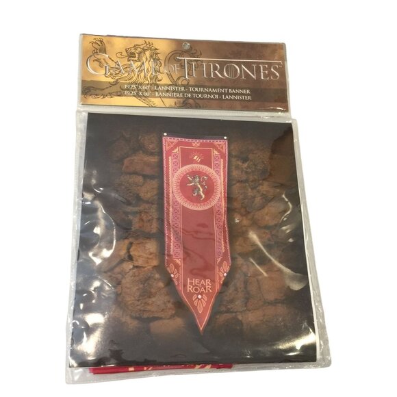 GAME OF THRONES Lannister Tournament Banner HEAR ROAR 2018 HBO 19.25 x 60" - Picture 2 of 2